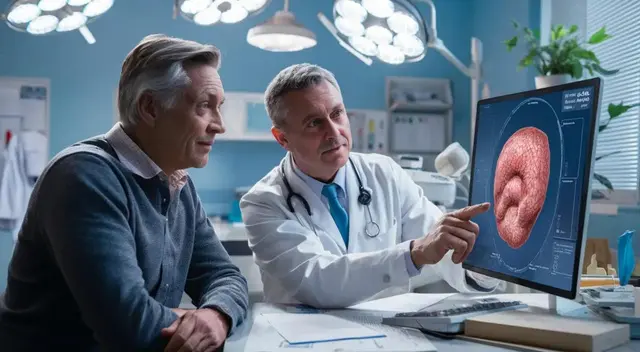 Doctor discussing prostate health information with a patient