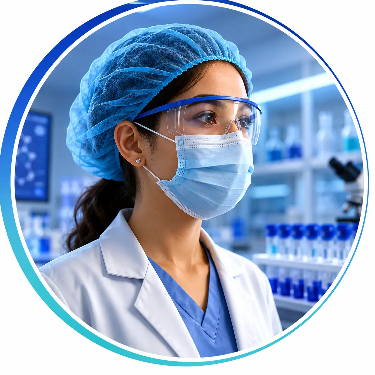Nutech laboratory scientist working in a diagnostic laboratory
